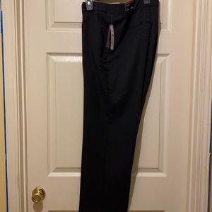 Business long black with small white dot pants.